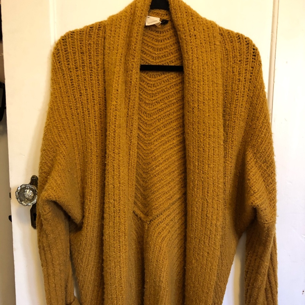 Golden rod wool blend cardigan